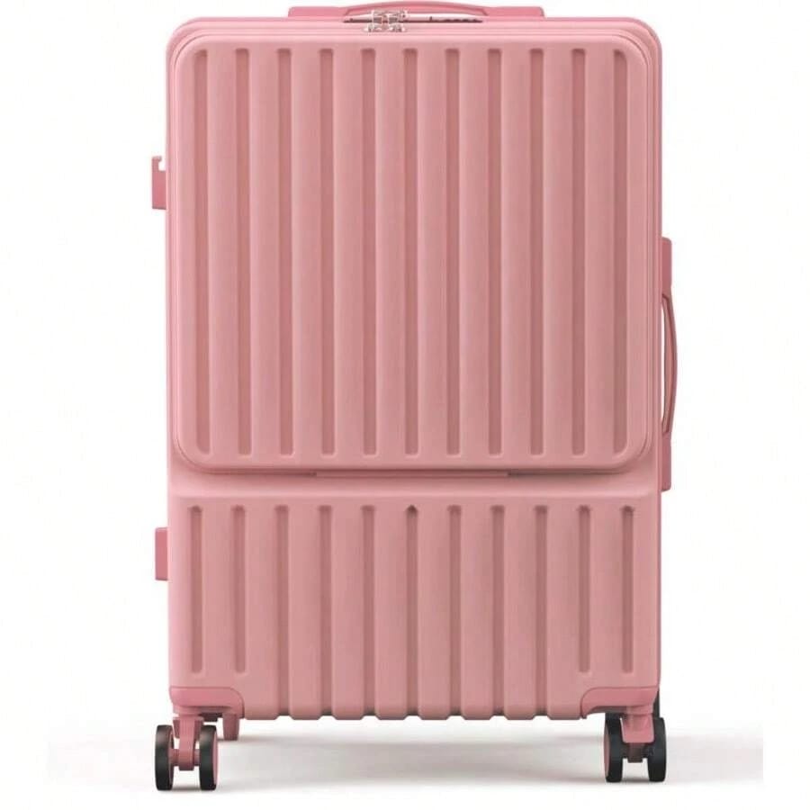 [スーツケース キャリーケース 前開き式]S/M/Lサイズ 20/24/28インチ 機内持ち込み可 大容量 軽量 ハードタイプ マカロンカラー グリーン TSAロック搭載 静音ダブルキャスター
