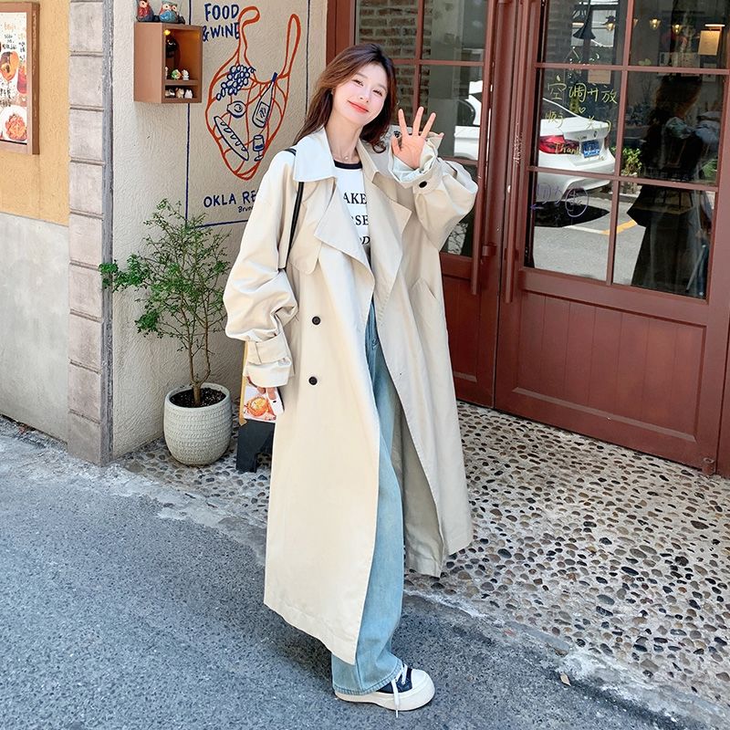 レディース トレンチコート チェスターコート ピーコート ロング丈 スプリングコート A2073
