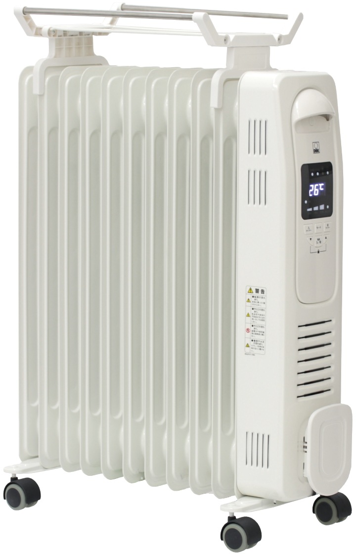 DRC121 オイルヒーター ハンガー付モデル 1200W / 700W / 500W フィン数11枚 ホワイト