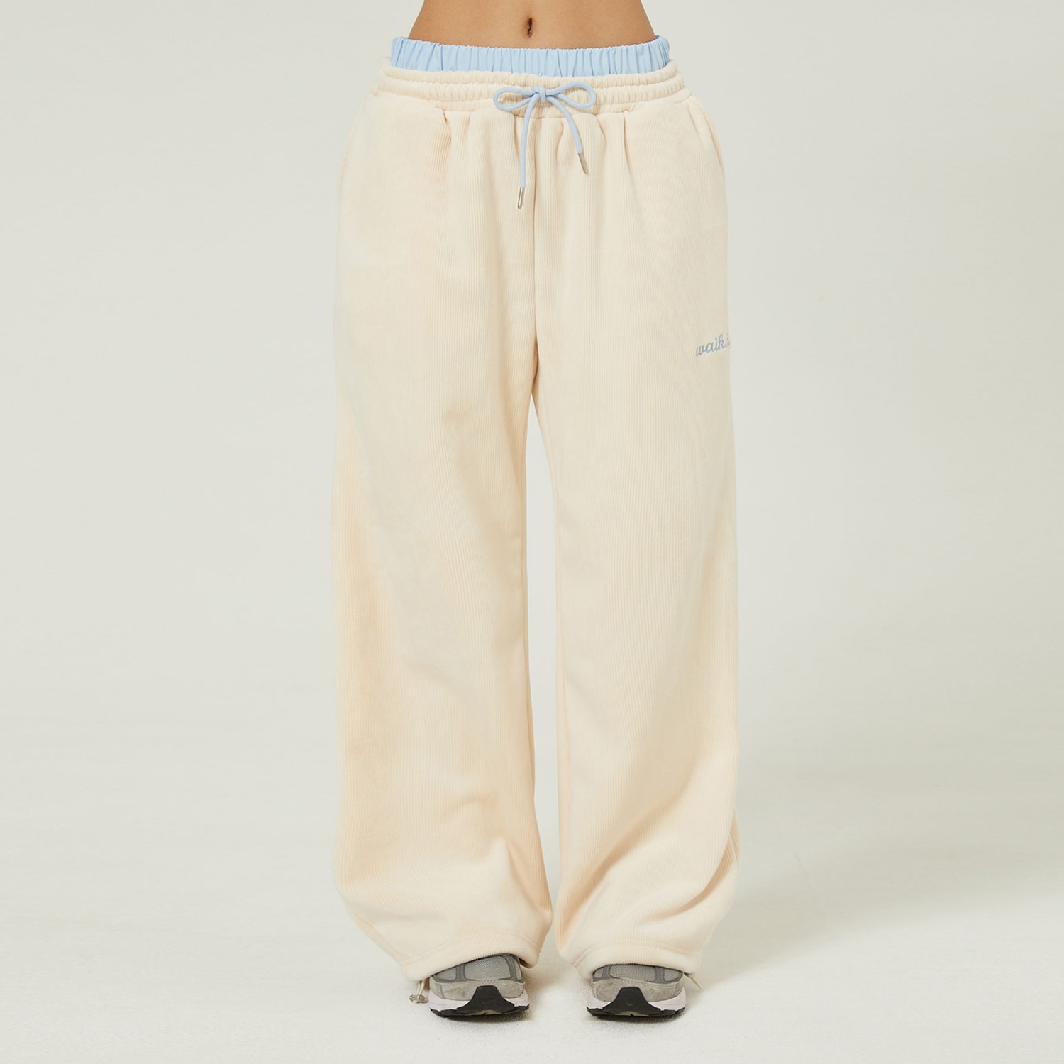 Double corduroy banding pants IVORY