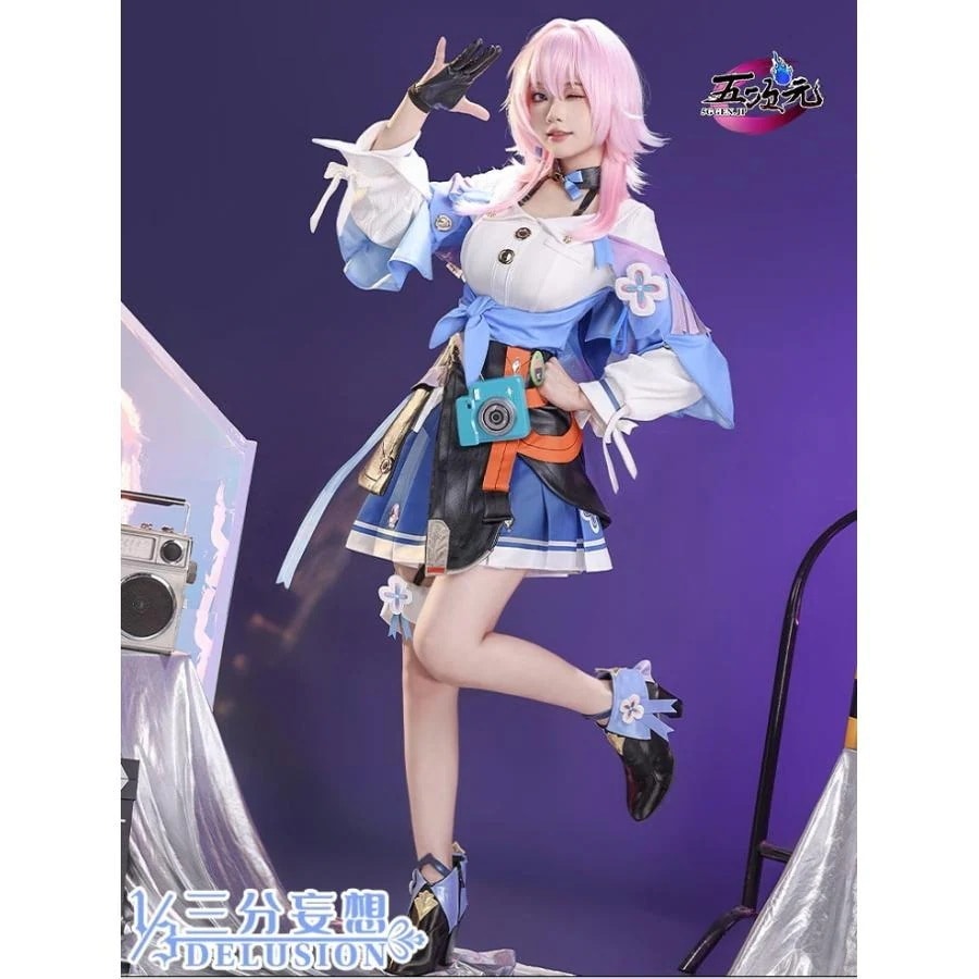 【予約商品】2026新作 Insでも話題に 三分妄想　崩壊スターレイル コスプレ　崩スタ　三月なのか　衣装　ウィッグ　靴　武器　追加可能