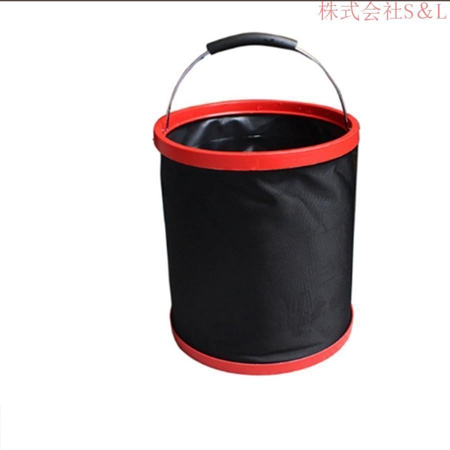 バケツ 折り畳み水バケツ 12L 布バケツ 2000 Dオックスフォードクロス多機能水バケツ キャンプ ハイキング 旅行 釣りに最適 バッカン ふた付き