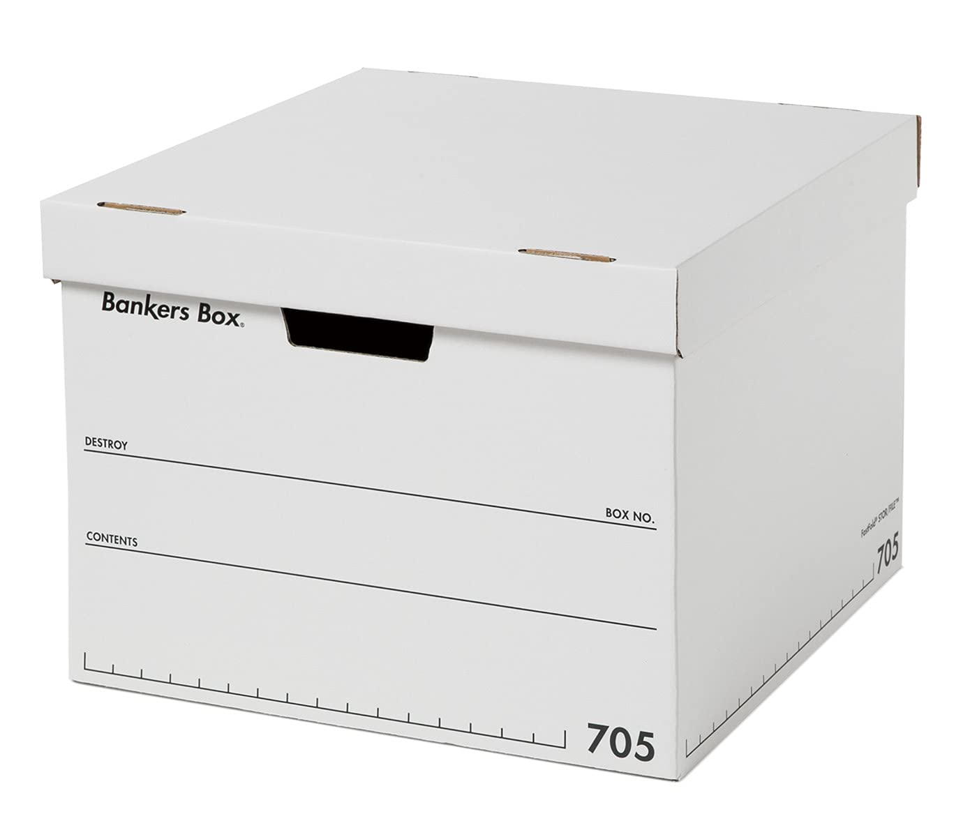 フェローズ バンカーズボックス 705 白/黒 3個1セット 収納ボックス Lサイズ ふた式 1010101