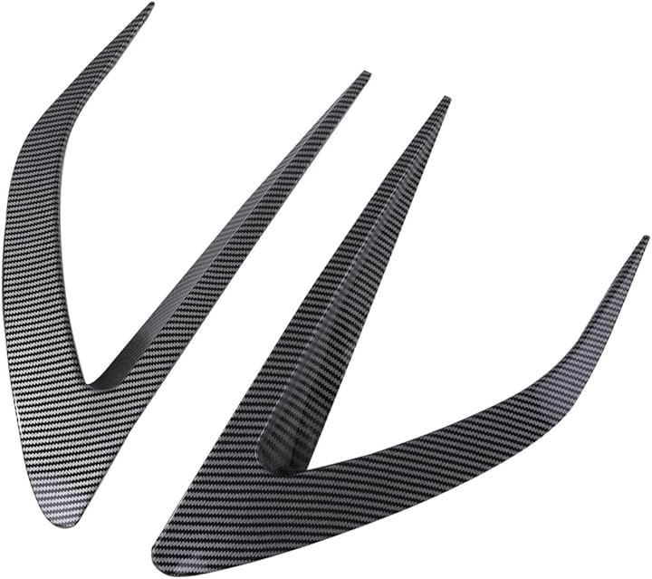 マツダ 用 フロント フォグ カバー 左右セット ABS製 ブラック ロードスター ND型 MX-5 エアロ バンパー ドレスアップ 外装 カスタム パーツ 汎用 社外品(カーボン柄)