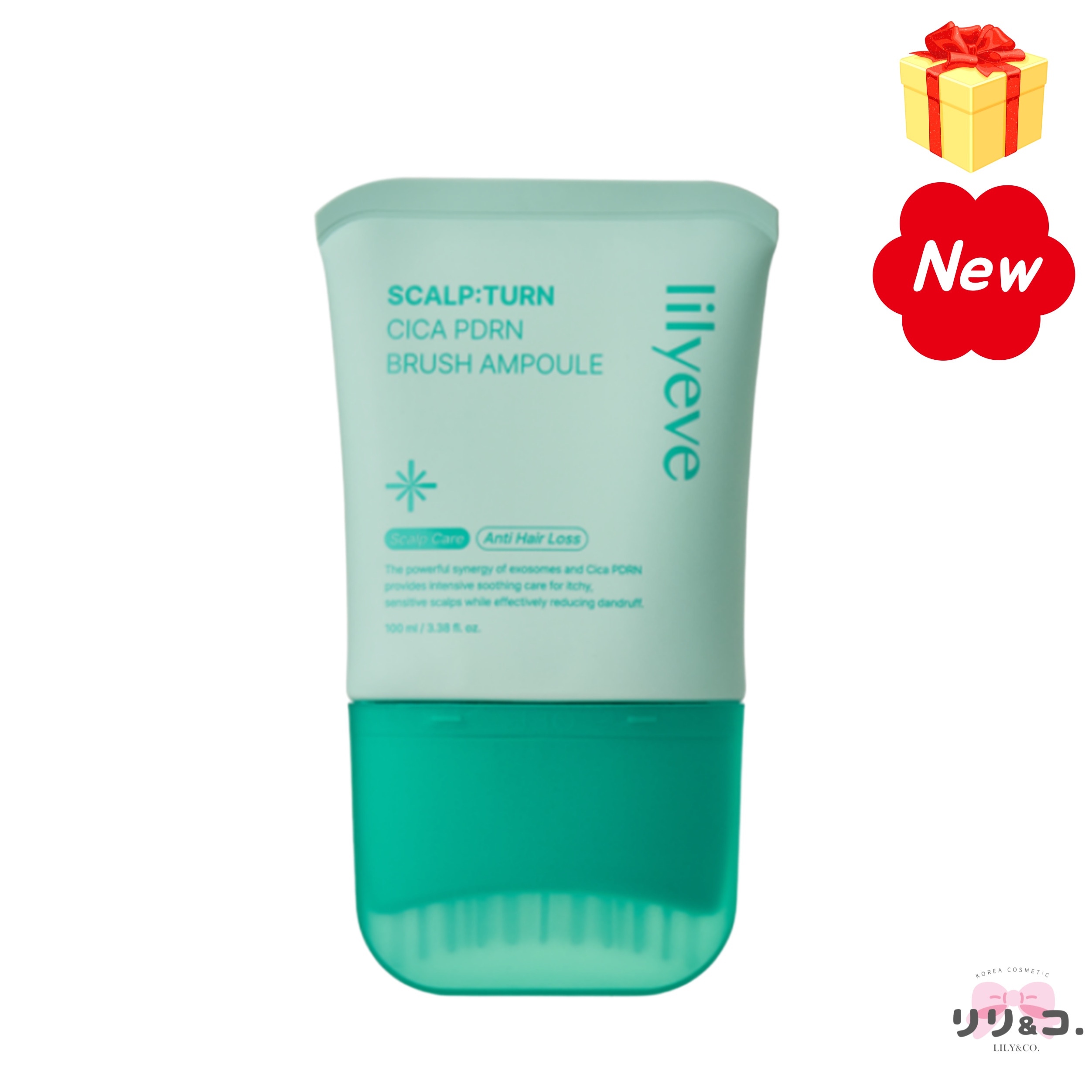 [韓国ヘアケア new] リリーイーブ スカルプターン シカ PDRN アンプル 100ml 脱毛 頭皮 角質 スケーリング 韓国コスメ ヘアアンプル スカルプケア 頭皮ケア 頭皮マッサージ フケか