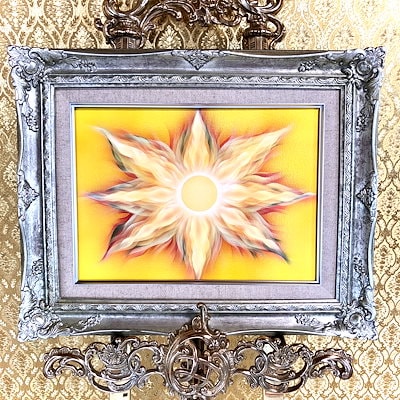 エナジーアート｜大天使ミカエルの羽(金)開運風水絵画B5金額縁付き天使