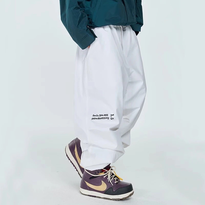 スノーボードウェア20242025単品パンツレディースメンズ防水20000ズボン長ズボンロングパンツ白3Lスノボースキーウェアスノボウェア韓国風防水防風