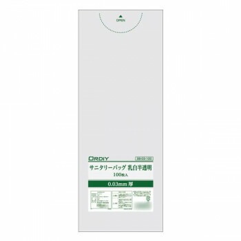 オルディ サニタリーバッグLDPE0.03mm 乳白半透明100Px30冊 Q00176104