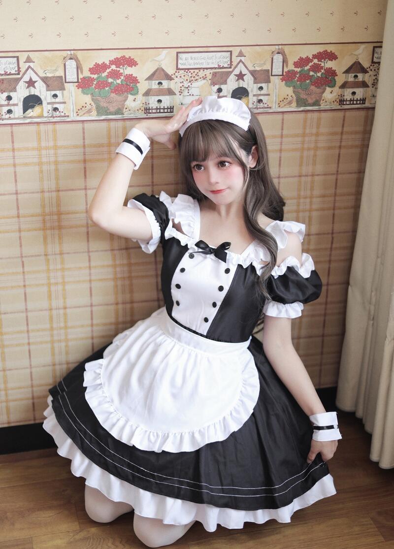 S～6L小さいサイズ～大きいサイズメイド セクシーコス セクシーメイド コスプレ コスチューム 衣装 エプロン メイド服 制服 ハロウィン インスタ 撮影 アイドルクラシカル 可愛いフリル 肩