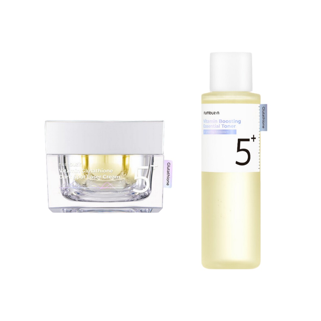 No.5 グルタチオンCトーニング2点セット レーザクリーム50ml＋エッセンシャルトナー200ml