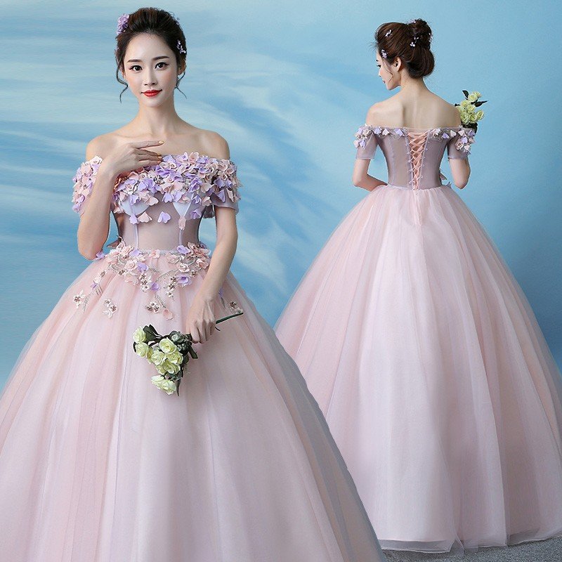 カラードレス ウェディングドレス ロングドレス 演奏会 コンサート 舞台衣装 大きいサイズ ワイン ピンク高品質新作