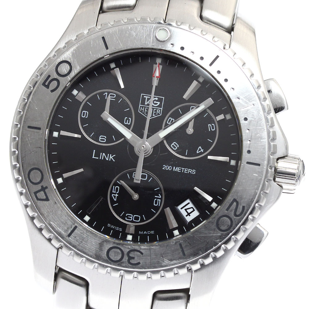 タグホイヤー TAG HEUER CJ1110.BA0576 リンク クロノグラフ クォーツ メンズ 保証書付き_891191【中古】