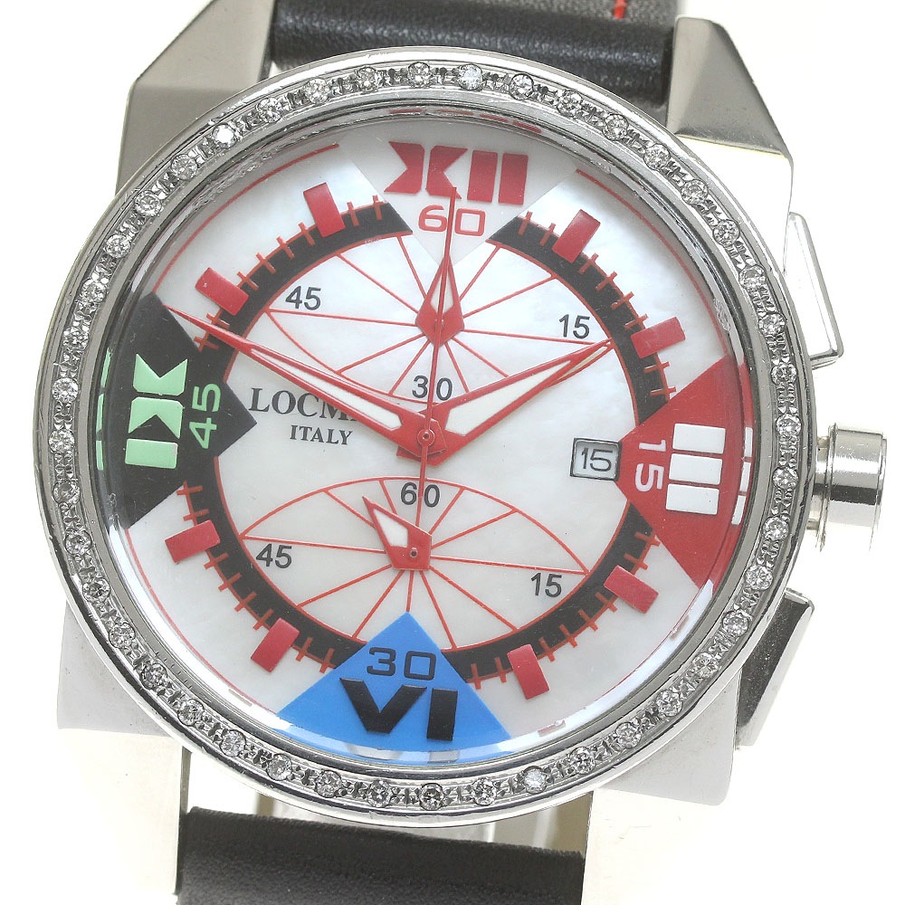 ロックマン LOCMAN R.160 クレイジーホース ダイヤベゼル クォーツ メンズ _834453【中古】