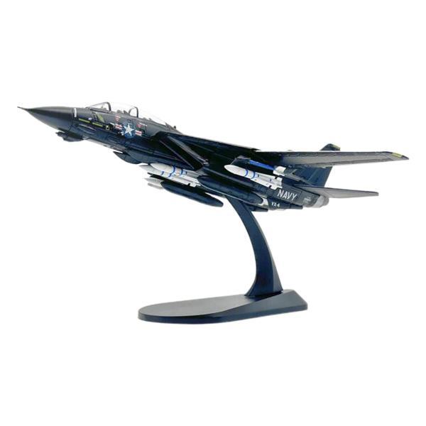 1:100 F14A ダイキャスト戦闘機モデル 模型飛行機 コレクションモデル 流線型ボディ バー オフィス 棚用ディスプレイベース付き