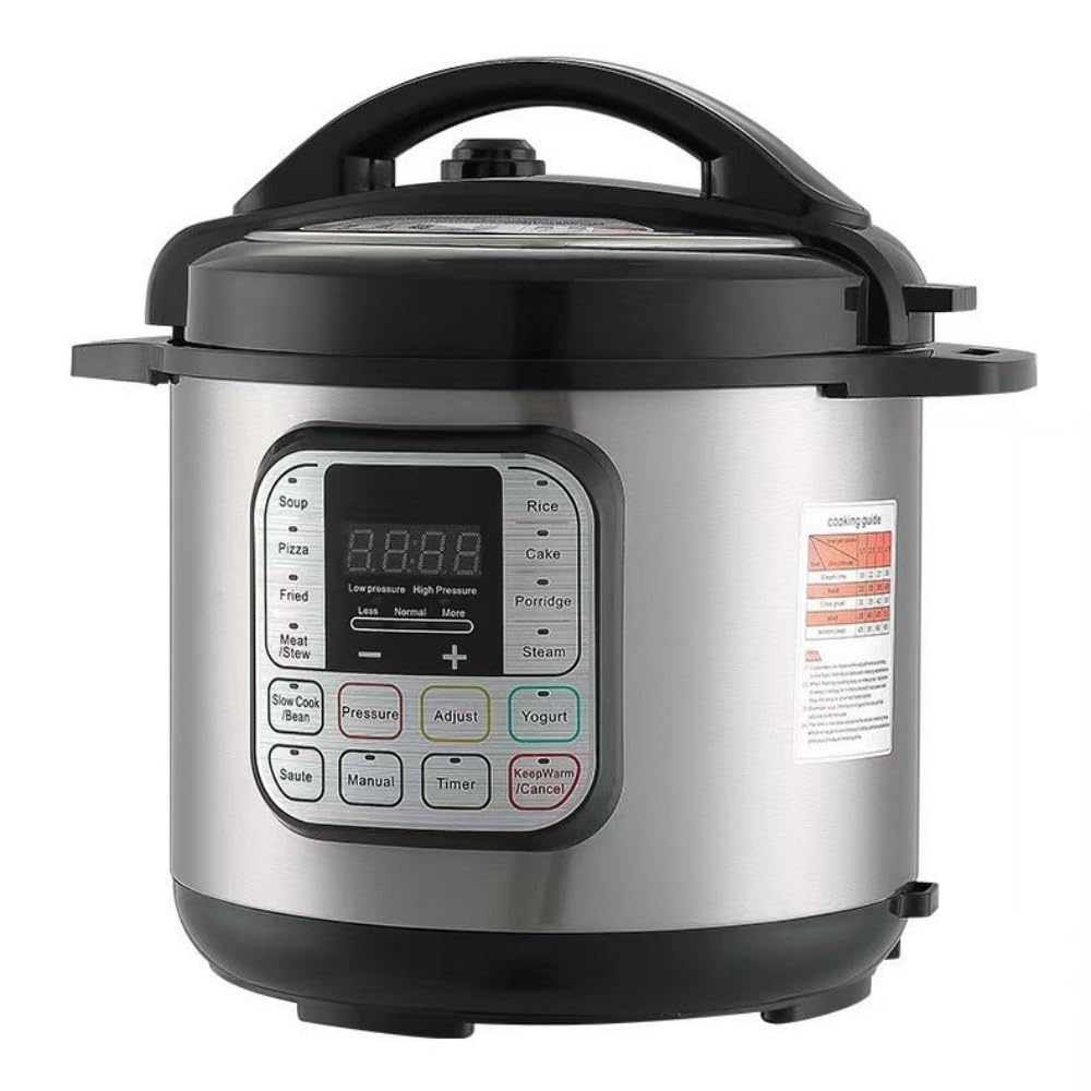 WXQ電気圧力鍋6L 炊飯器110V/煮込み/蒸し/シチュースープ/肉/豆料理/料理/低温/圧力調理一人暮らしに最適 3-6人用短時間予約/保温機能圧力鍋 (シルバー) 11,902円