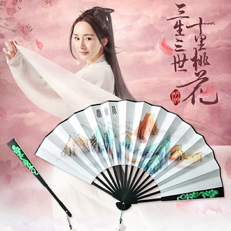 永遠の桃花~三生三世 (玉清崑崙扇) 神器　パワーアップの扇子 Qoo10] 中国人気ドラマ 永遠の桃花三生三世 扇子 : レディース服