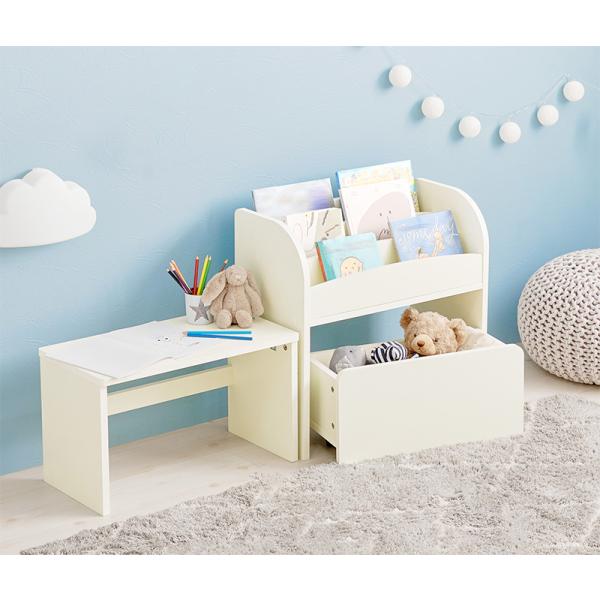 ラック 本棚 絵本ラック おしゃれ ナチュラルモダン かわいい 子供用 キッズサイズ 机 デスク 引き出し シンプル ブックラック 省スペース 木製