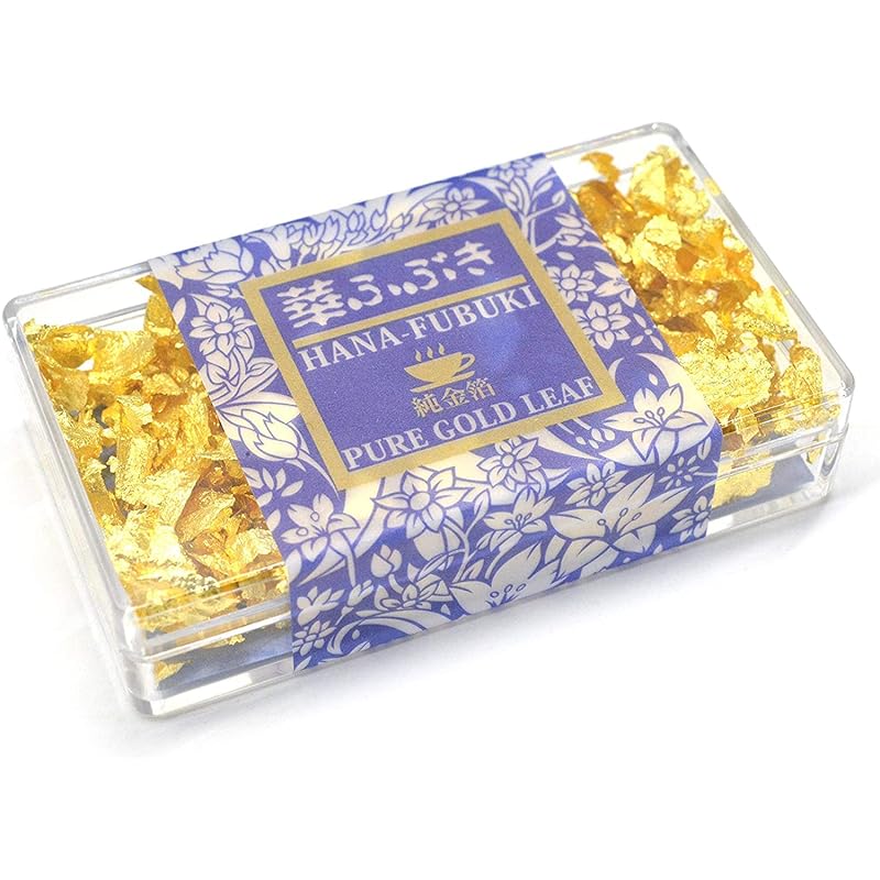 グルメソムリエ 食用金箔（食べられる食用 金箔・お料理やデザートに使える 金沢 純金箔 フレーク） (5個)