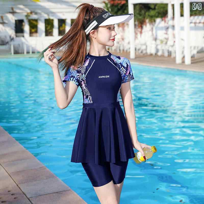 水着 レディース 女性用 温泉 プール ビーチ マリンスポーツ セパレート 体型カバー スリム 学生 スポーツ ボクサーパンツ スイミング