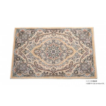 フローラマット ベルギー製モケット織り 玄関マット 50x80 ベージュ R1425950BE