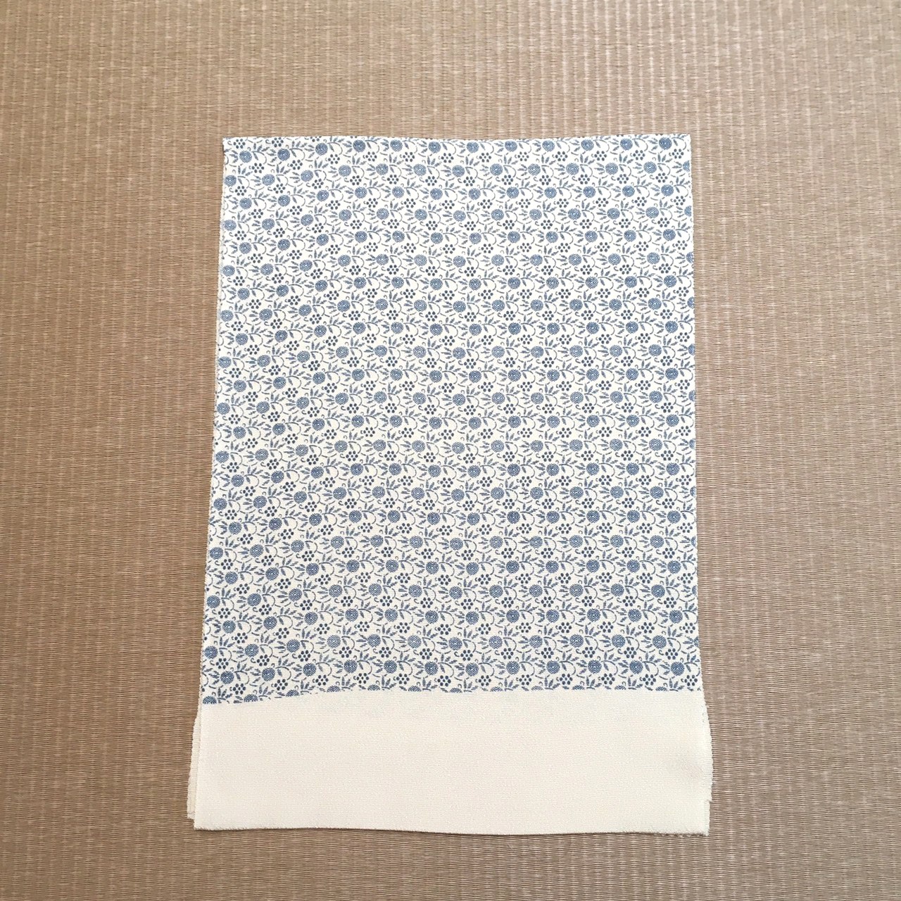 帯揚 木版染南天唐草 カジュアル [obiage002]