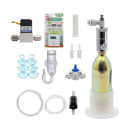 ＣＯ２フルセット　チャームオリジナルコンパクトレギュレーターＤセット（３ｍｍ対応電磁弁＆タイマー付き）　水草　ＣＯ２添加　ＣＲＣ10―17―10―10―00