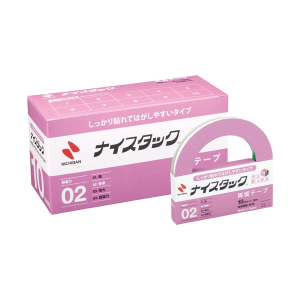 （まとめ）ニチバン ナイスタックしっかり貼れてはがしやすいタイプ ブンボックス 大巻 10mm×18m NWBB-H10 1パック（12巻） (×3セット) 13,949円