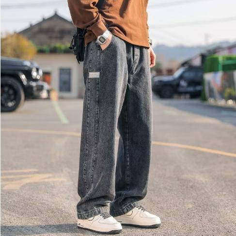 デニムパンツ メンズ ジーパン Gパン ジーンズ ワイドルック ストレートパンツ ロング デニムワイドパンツ 韓国ファッション カッコイイプ カジュアルボトムス半袖シャツ