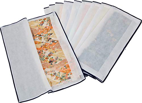 アストロ 着物収納ケース 3方開き 10枚組 窓なし 着物収納袋 通気性の良い不織布 ホコリや汚れか