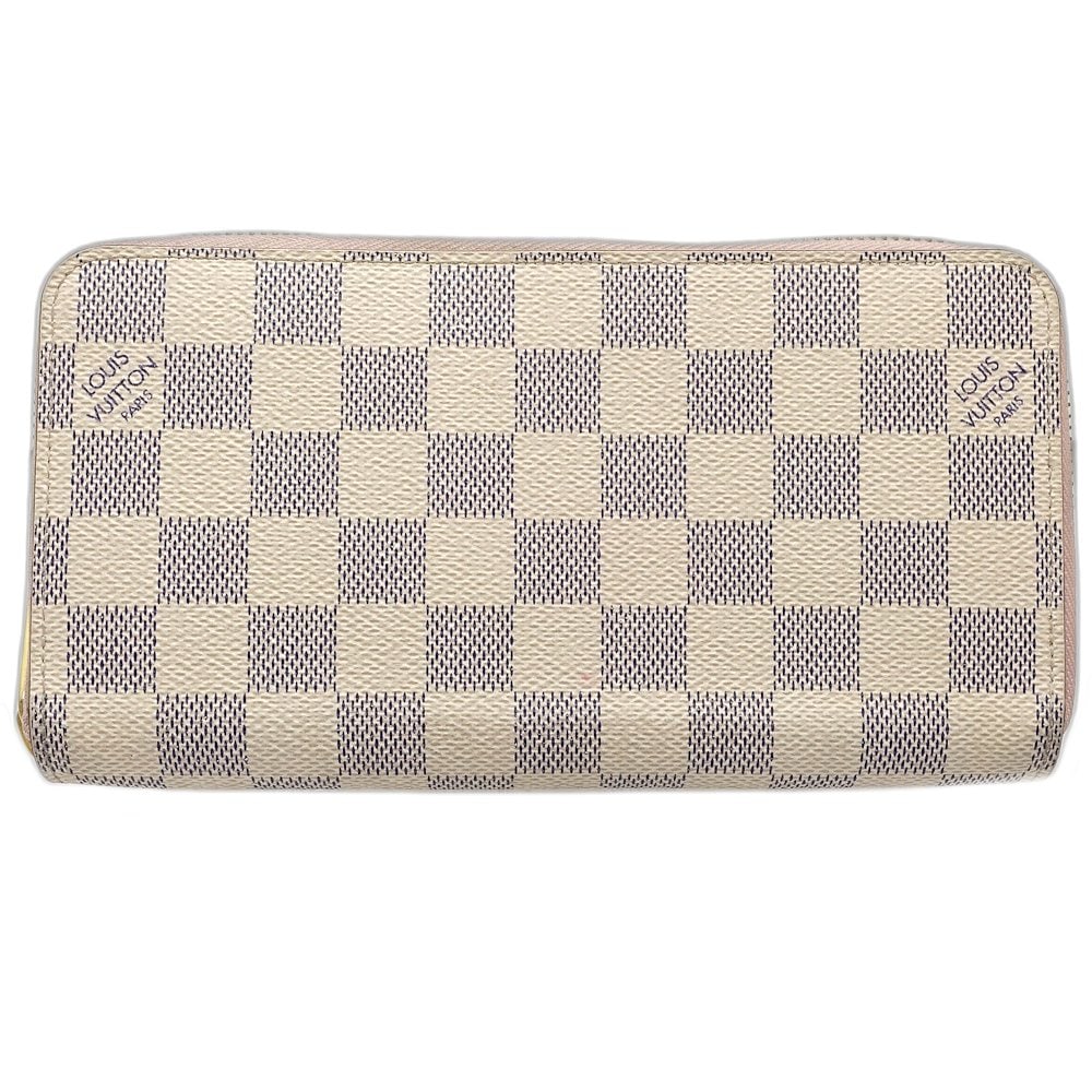ダミエ アズール ジッピーウォレット N63503 長財布 アズール ローズバレリーヌ/181258【中古】
