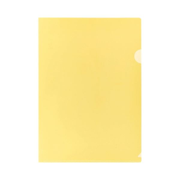 （まとめ） TANOSEEカラークリアホルダー 薄型エコノミータイプ A4 イエロー 厚さ0.15mm 1セット（30枚：10枚x3パック） [x10セット]