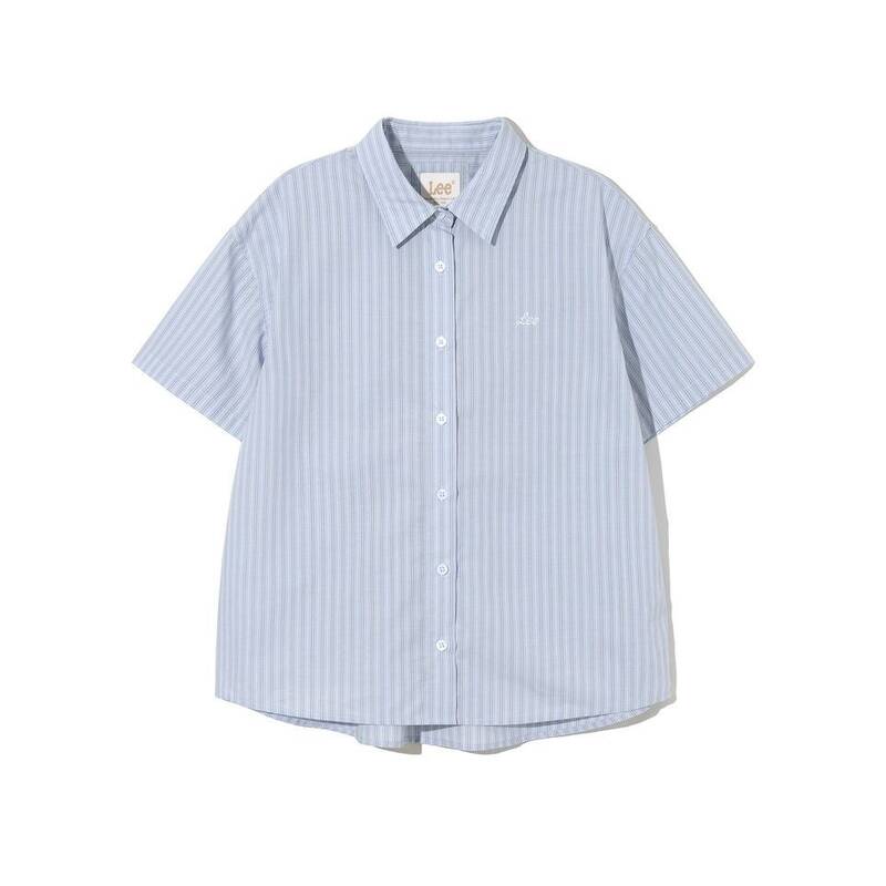 リー LEE ウィメンズ リラックス 半袖シャツ ブルー LE2602SS60BL 350478