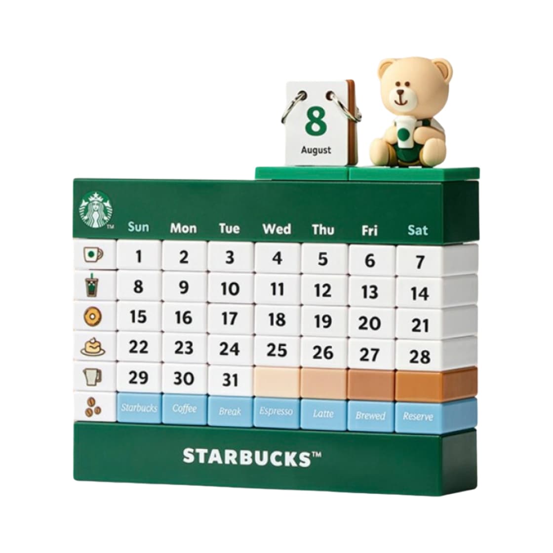【Starbucks】 25th Anniversary Bearista Block Calender 正規品