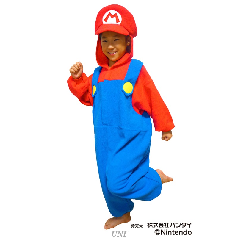 コスプレ 仮装 SAZAC(サザック) フリース着ぐるみ スーパーマリオ マリオ 子供用 130 【 こども用 キャラクター キッズ 衣装 正規ライセンス品 可愛い パーティーグッズ 子ども用 コスチ