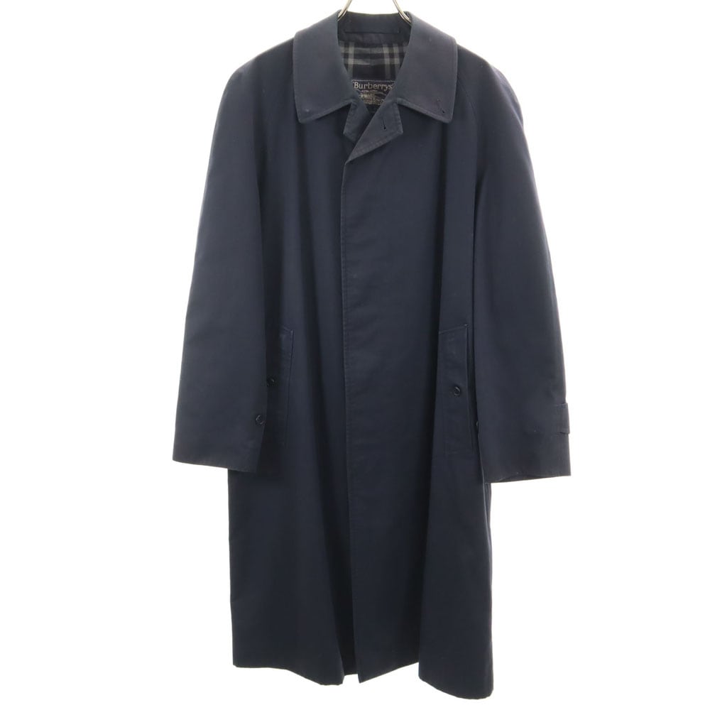 バーバリーズ 80s 90s オールド 英国製 長袖 コート ネイビー系 Burberrys メンズ