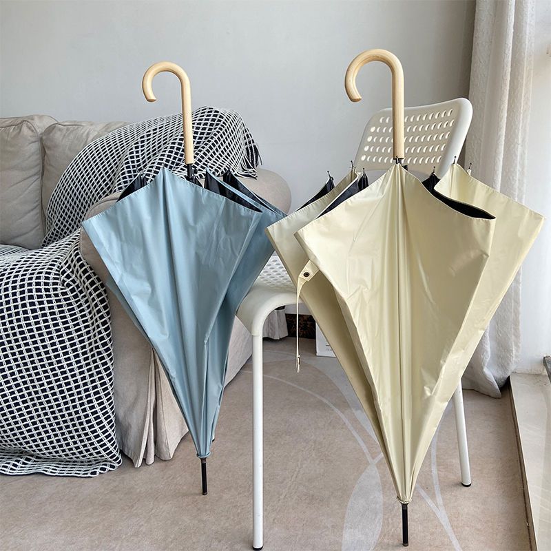 女性用雨傘 晴雨兼用 文学長柄傘 レトロ 優しい色合い ビニール日傘 日よけ Uvカット