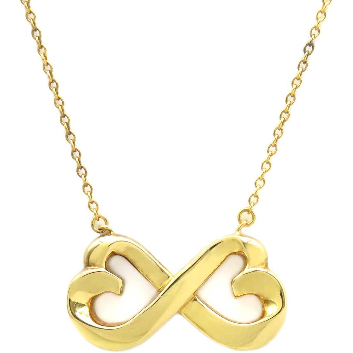 ティファニー Tiffany & Co ネックレス ダブルラビングハート K18YG イエローゴールド Au750 YG パロマピカソ 【中古】 57,783円
