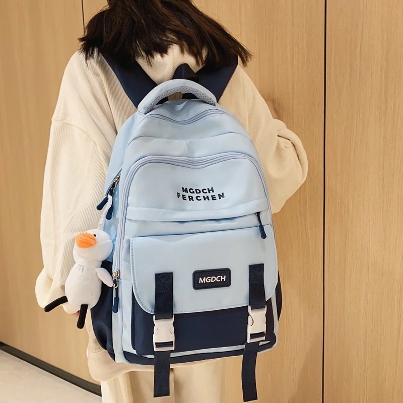 韓国ファッション 日系 シンプル フレッシュ 学生 通学カバン カジュアル 質感 高級感 バックパック 花柄 大容量 軽量 リュック ショルダーバッグ