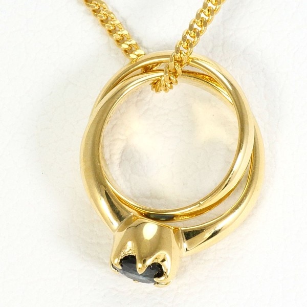 K18 18金 YG イエローゴールド ネックレス サファイア 約40cm ジュエリー 中古 33,040円