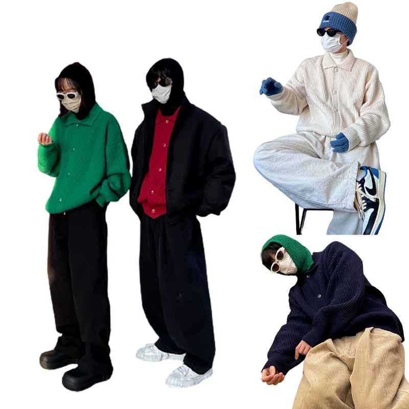 HUECLOSET Vivid Collar Cardigan 男女兼用カーディガン