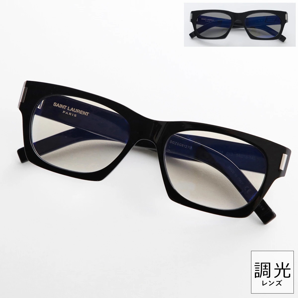 SAINT LAURENT サンローラン サングラス SL 402 メンズ スクエア型 メガネ 眼鏡 ロゴ アイウェア カラー3色 26,692円