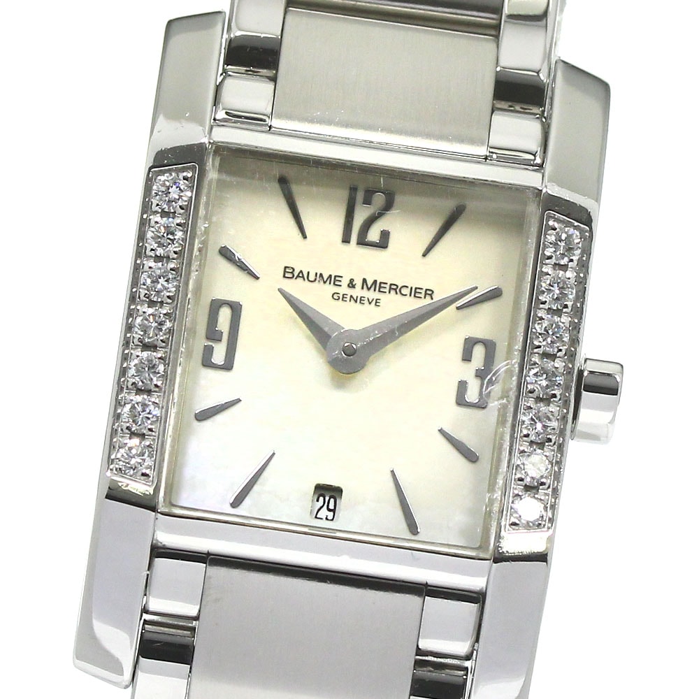 ボーム＆メルシェ Baume & Mercier 65516 ディアマント デイト ダイヤベゼル クォーツ レディース _784368【中古】