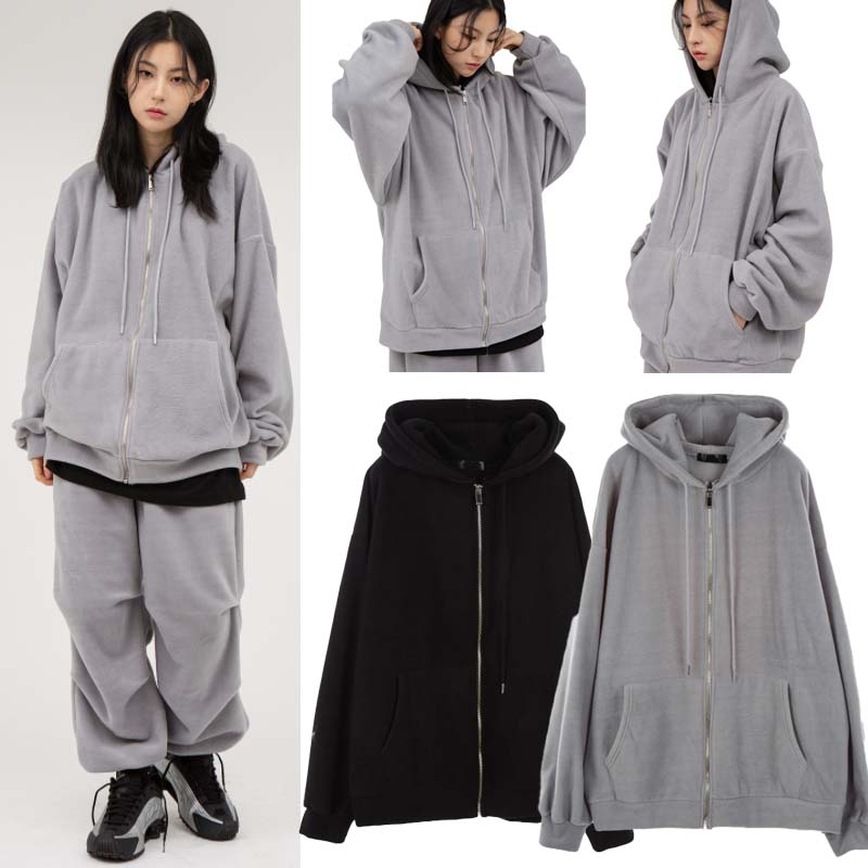 RAU Soft Warm Texture Hood Zip-Up 人気商品 男女兼用 5,105円