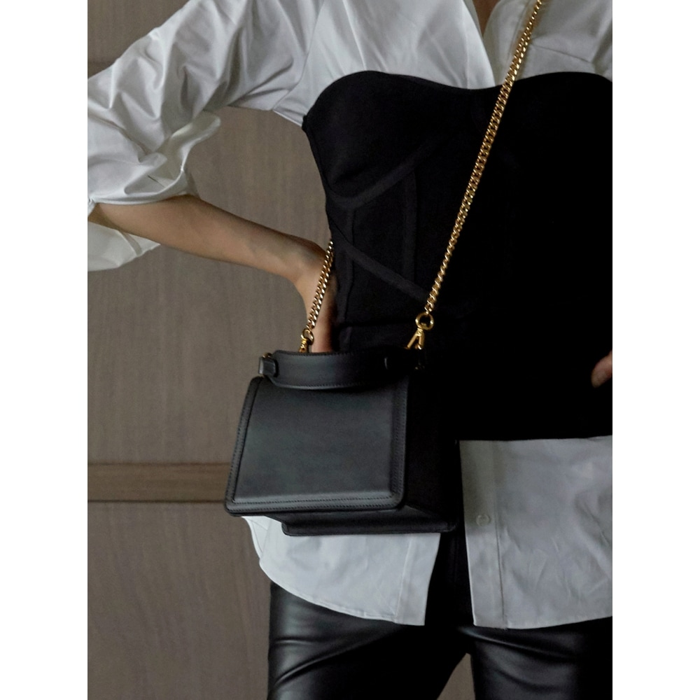 SEMICODE アコードバッグ - ラインブラック