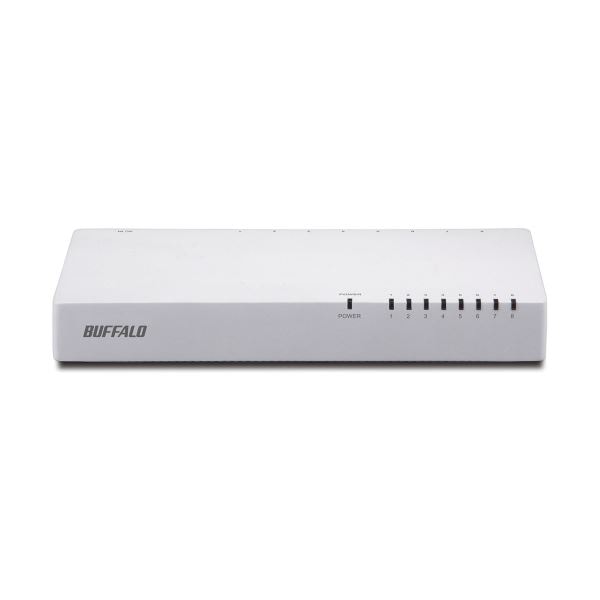 バッファロー10／100M対応 スイッチングハブ 電源内蔵 8ポート ホワイト LSW4-TX-8NP／WH 1台その他PC用アクセサリー