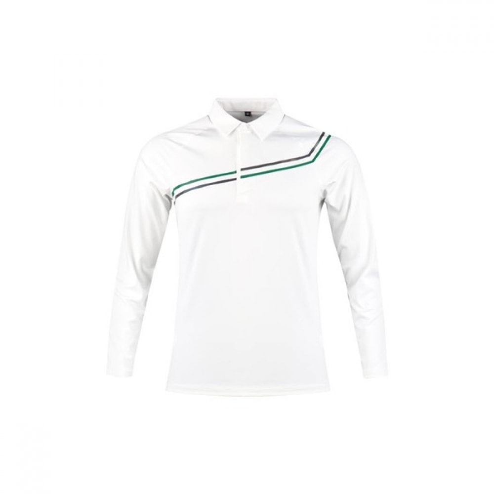 (ラックスゴルフ) ラックスゴルフルツェルンメンズパフォーマンスラインロングスリーブゴルフシャツ BLU3A407