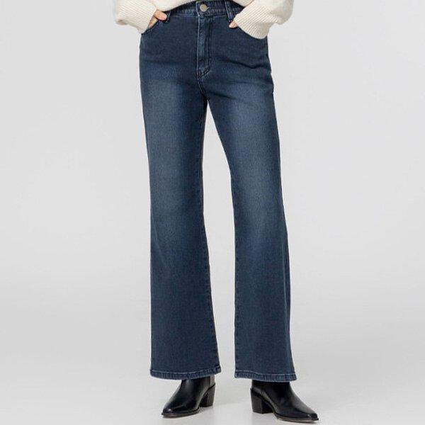 (AT)P-24起毛ウォッシングブーツカット 冬 女性 起毛デニム