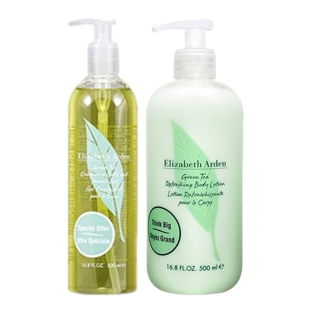 エリザベスアーデン グリーンティー バス＆シャワージェル ＋ ボディローションセット 500mlx2