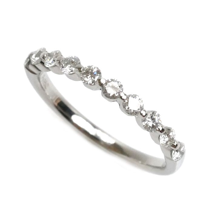 Vendome Aoyama ヴァンドーム青山 Pt950プラチナ ハーフエタニティ リング・指輪 ダイヤモンド0.33ct 8号 2.3g レディース 中古 美品