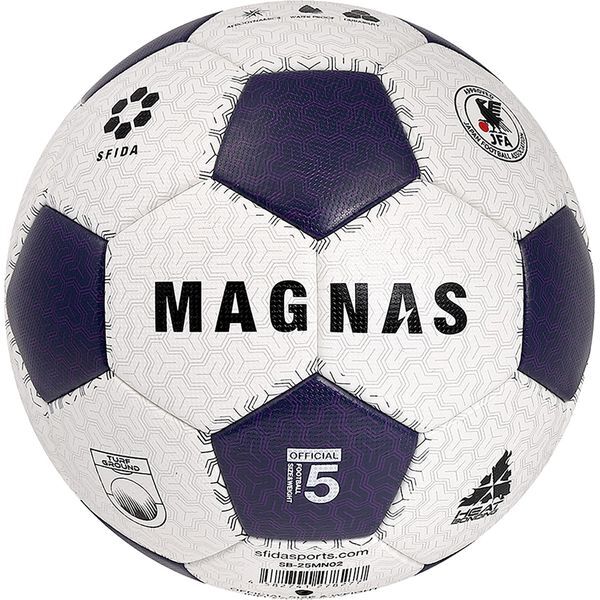 スフィーダ サッカーボール SB-25MN02 WHT/PPL MAGNAS 芝用 5号